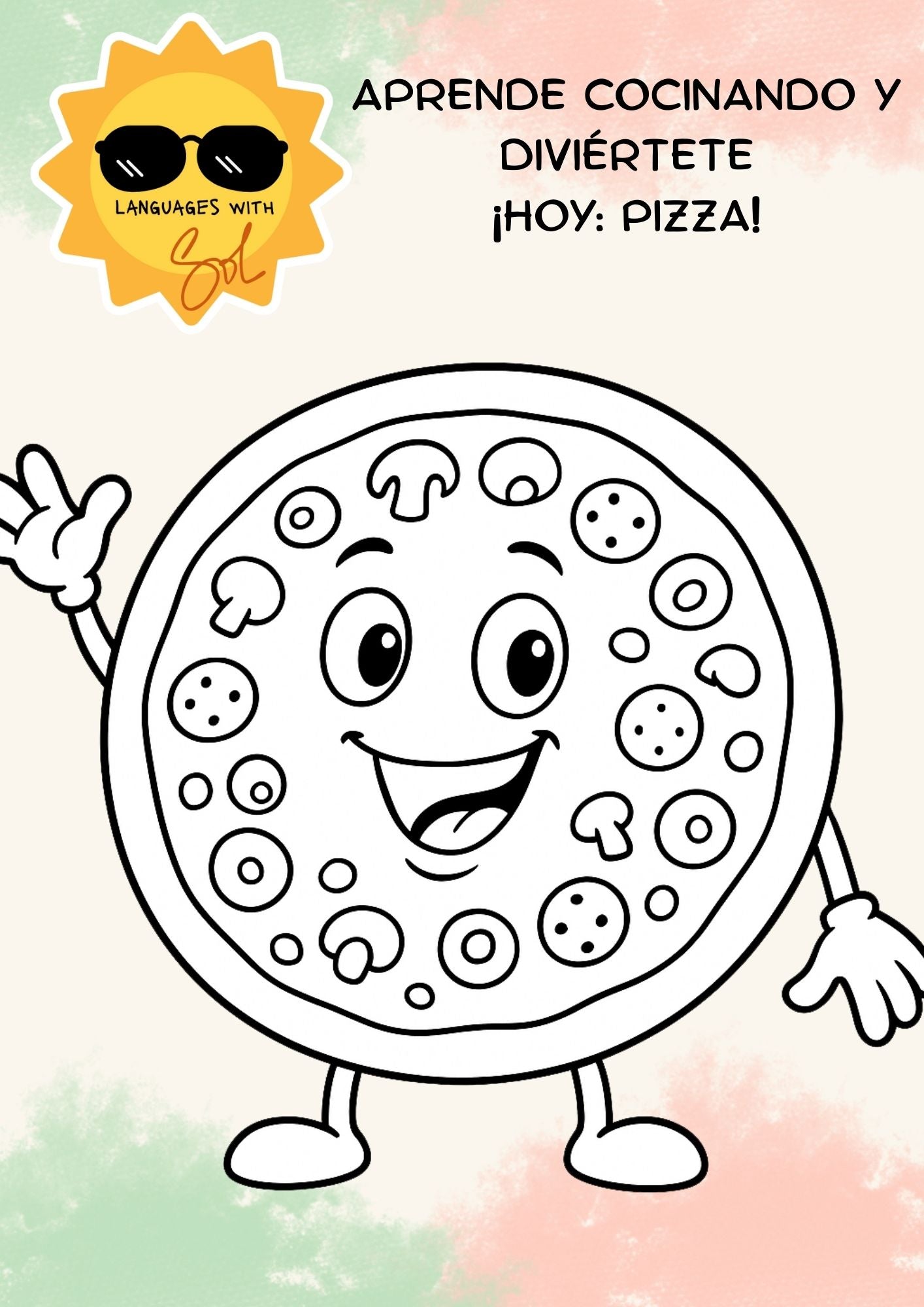 Lección Española sobre la Pizza - Paquete de Actividades Imprimibles