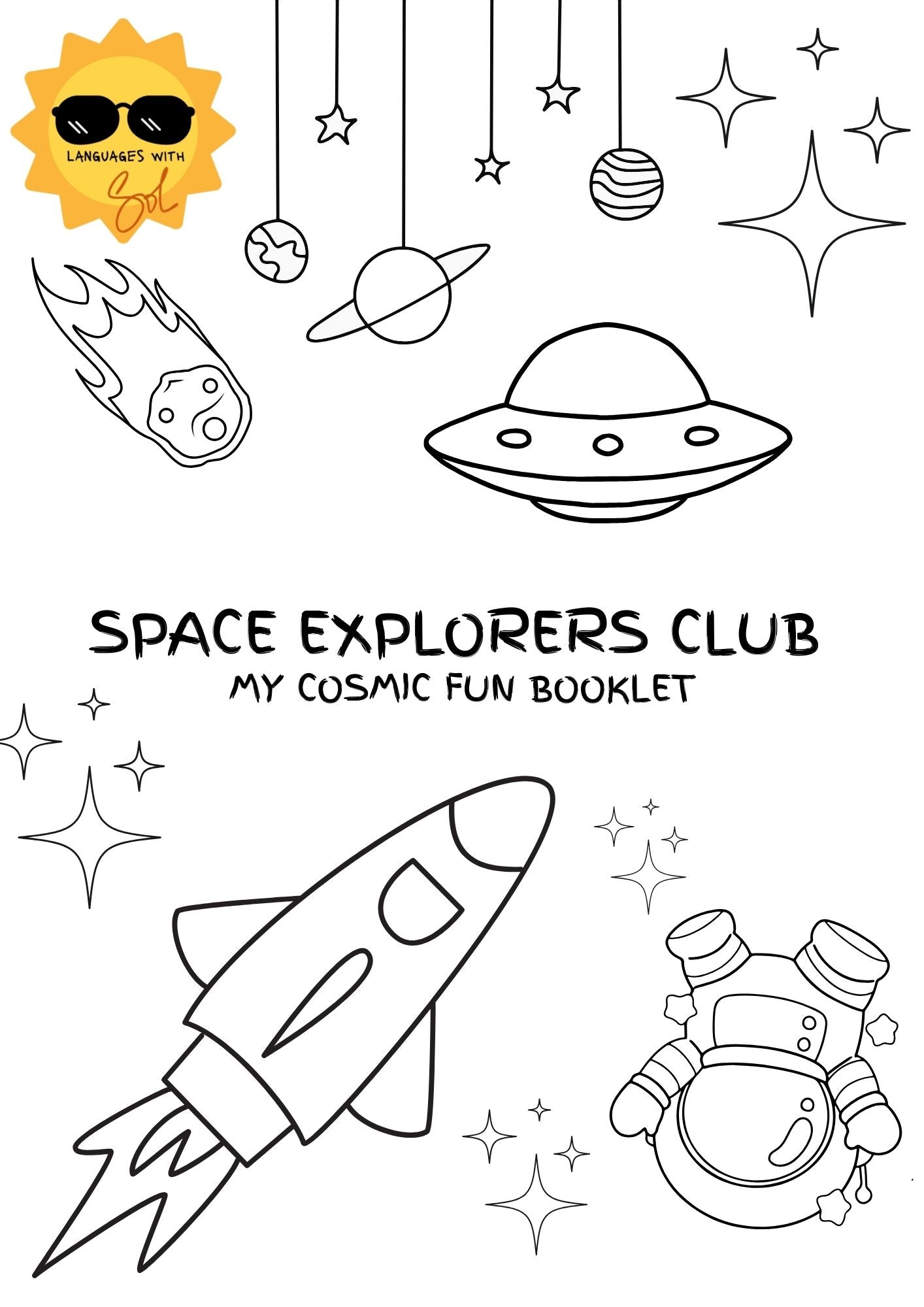 Space Explorers Club: My Cosmic Fun Booklet + Space Bingo
