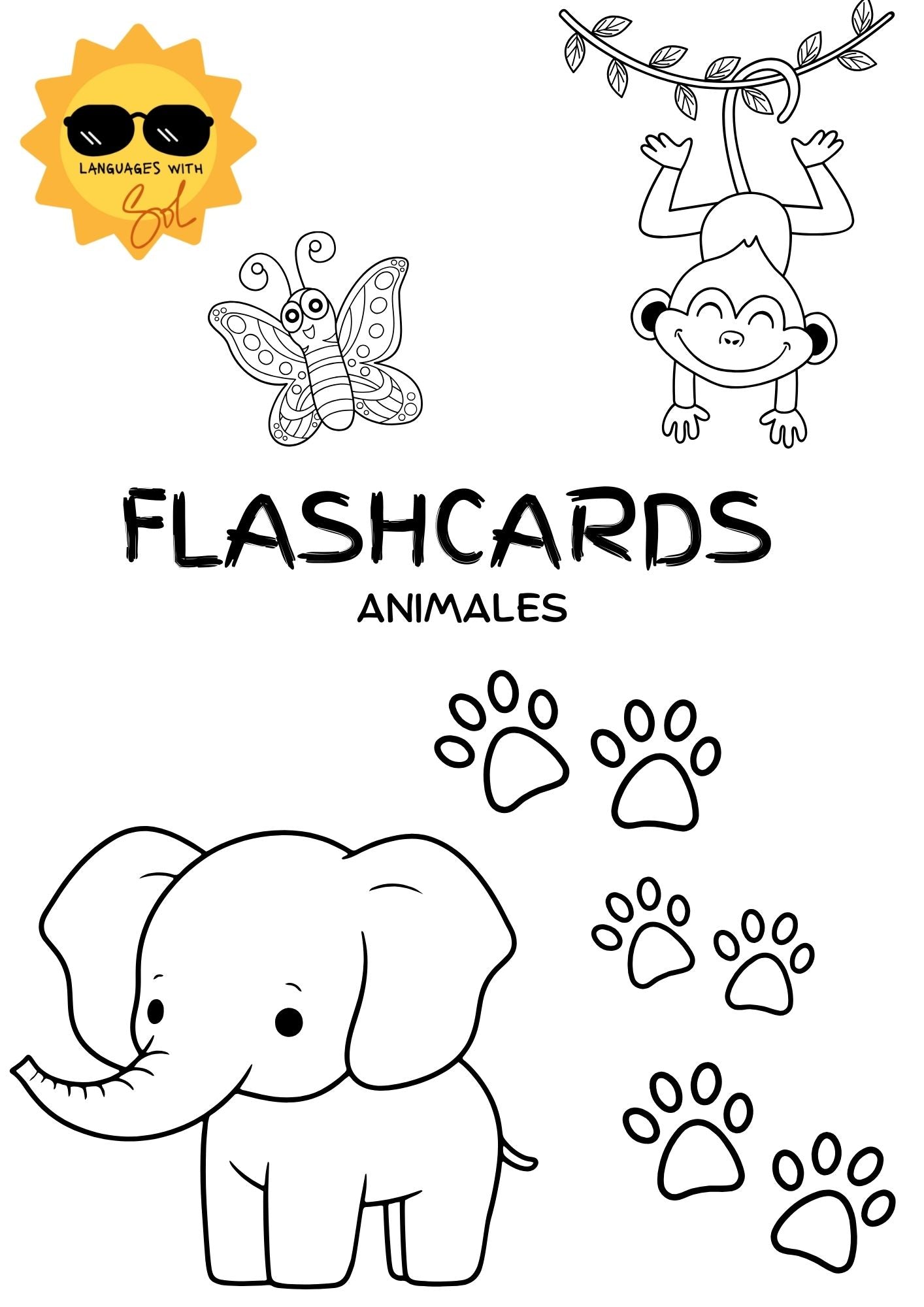 Sopa de Letras: Animales + 40 Flashcards