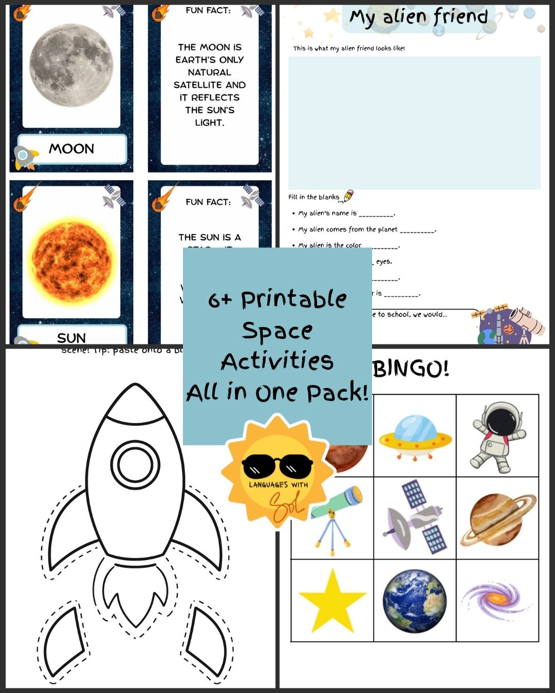 Space Explorers Club: My Cosmic Fun Booklet + Space Bingo