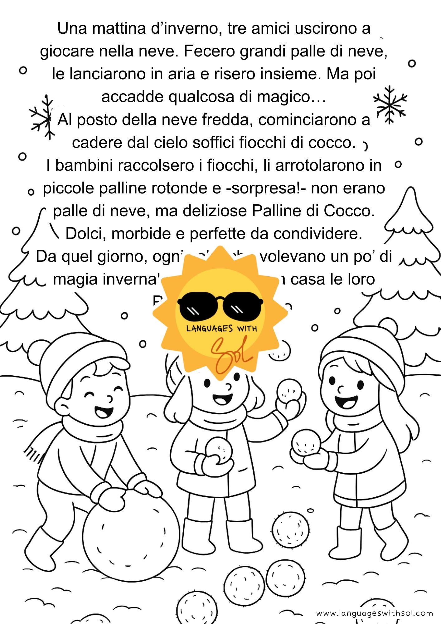 Palline di cocco + flashcards