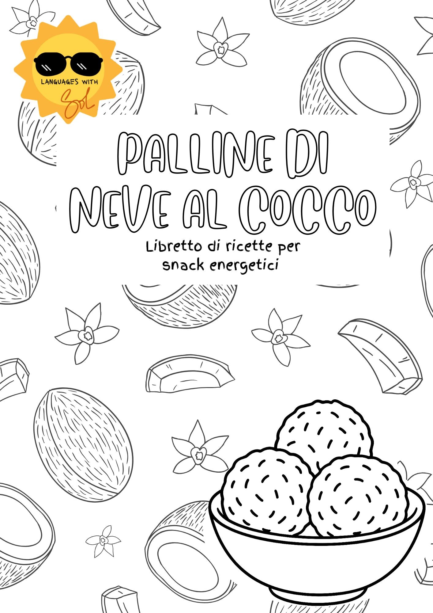 Palline di cocco + flashcards