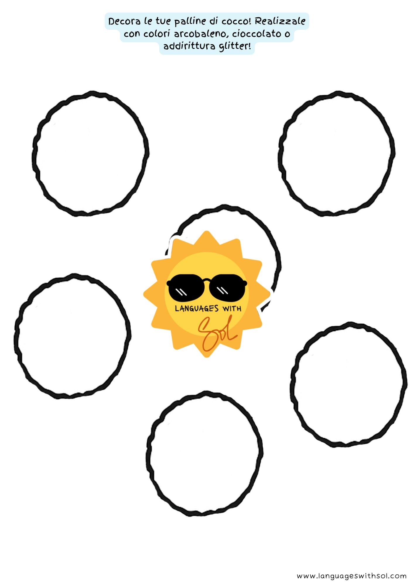 Palline di cocco + flashcards