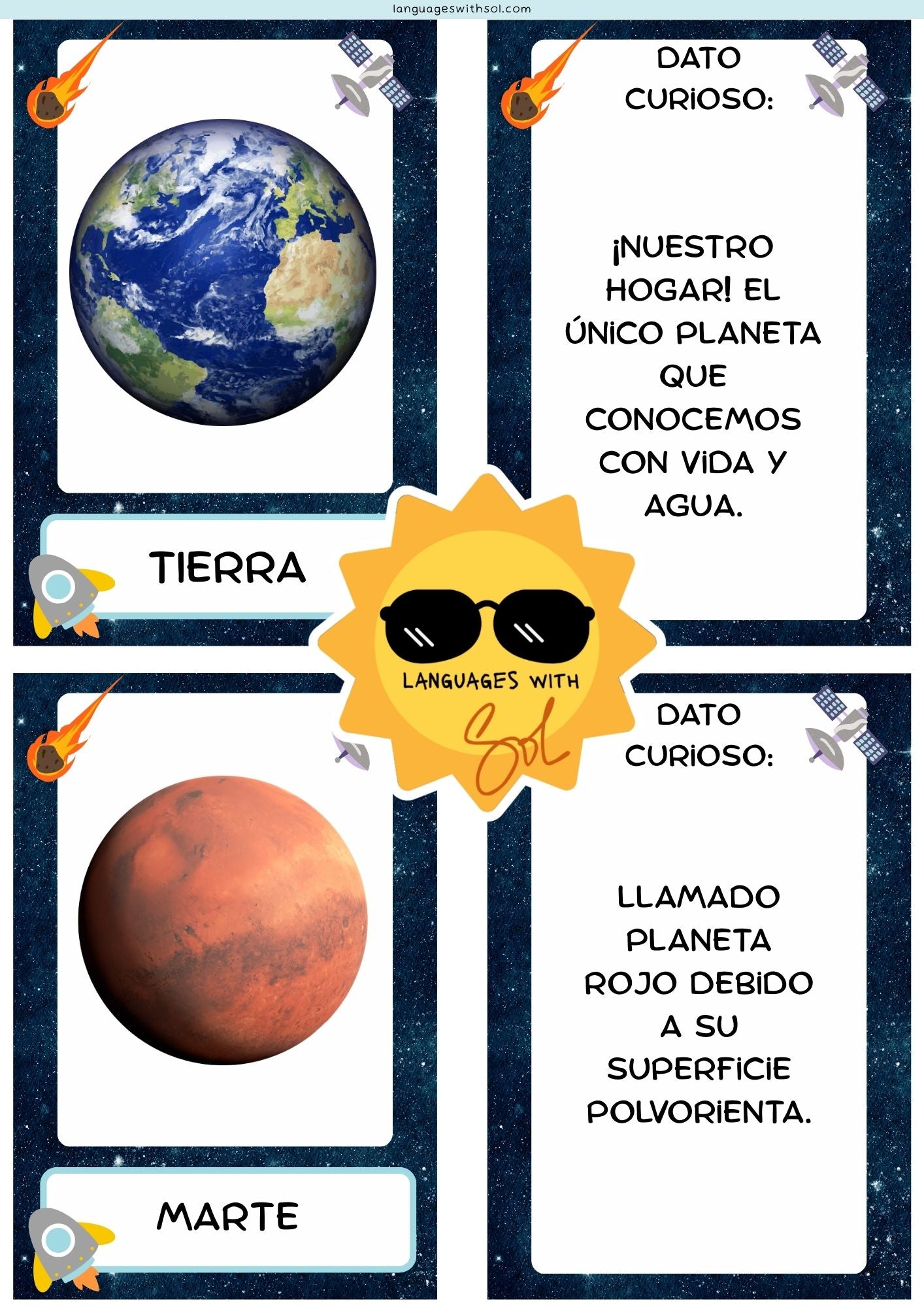 Club de Exploradores Espaciales: Mi cuadernillo de diversión espacial + Bingo espacial