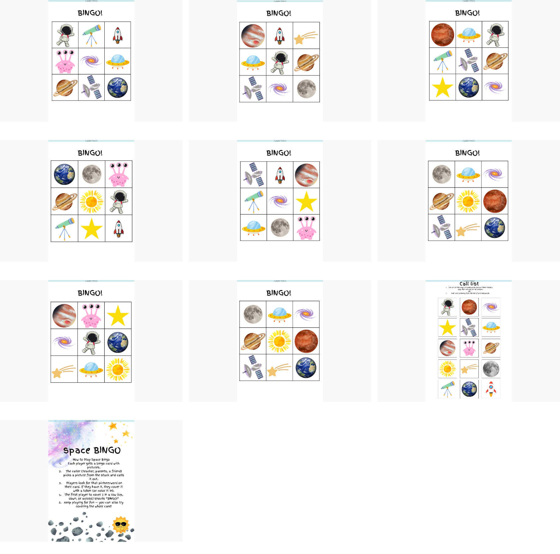 Space Explorers Club: My Cosmic Fun Booklet + Space Bingo