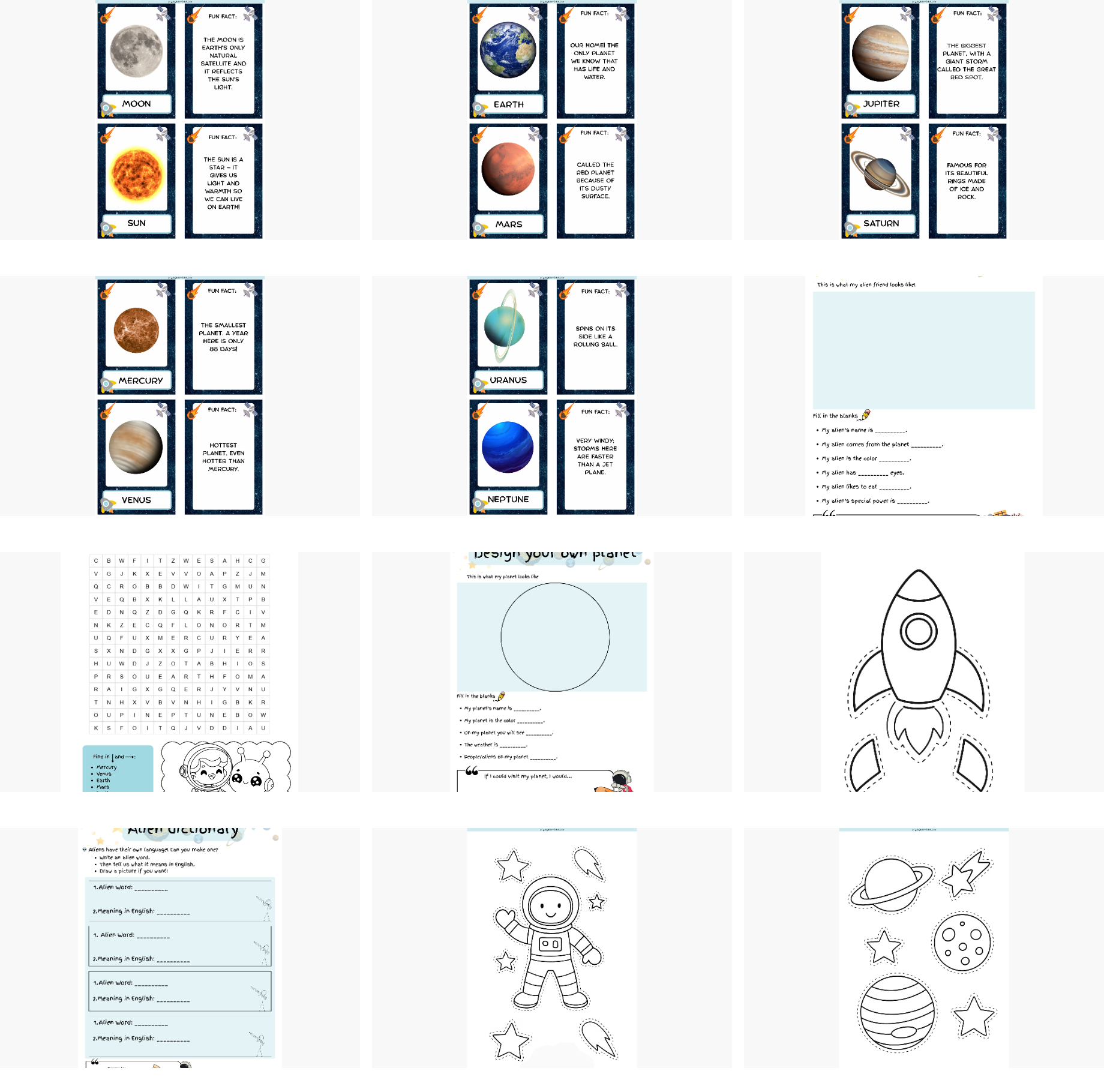 Space Explorers Club: My Cosmic Fun Booklet + Space Bingo