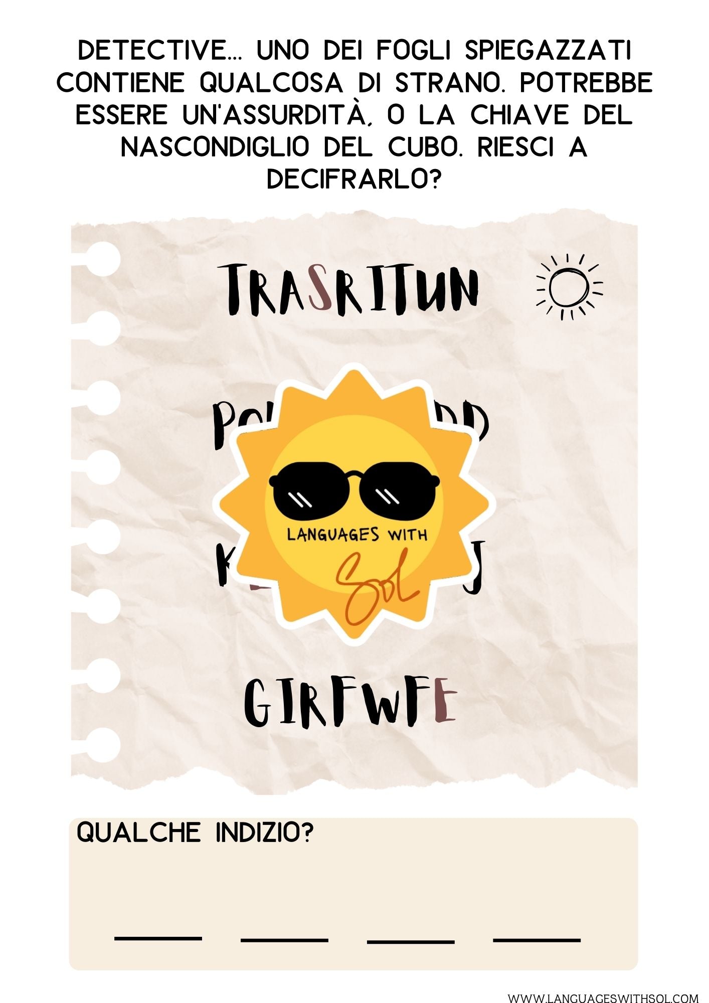 Il caso del tesoro tesoro scomparso: un gioco da detective