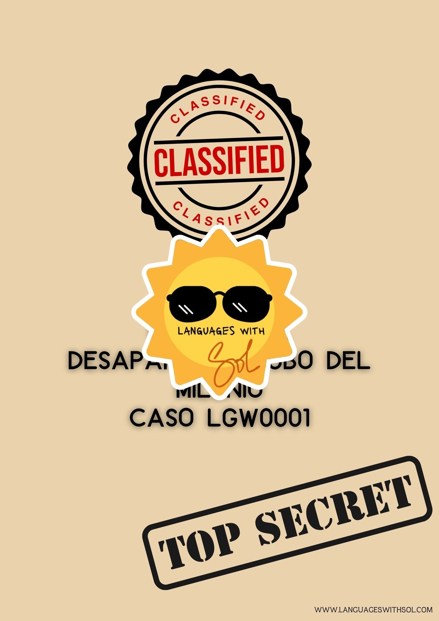 El caso del tesoro desaparecido. Juego de detective en español