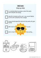 Coconut energy bites + flashcards
