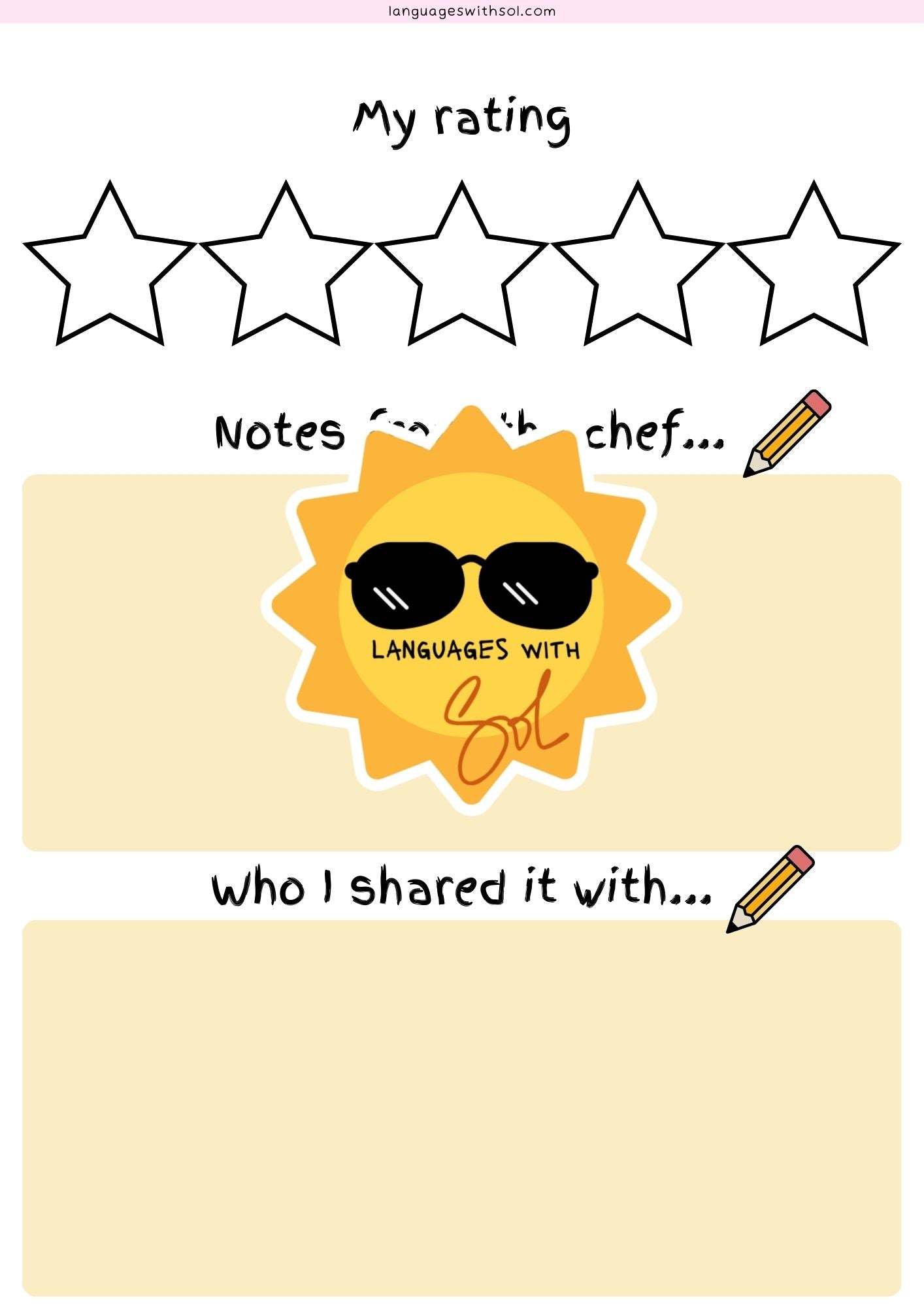 Banana bread recipe booklet + flashcards