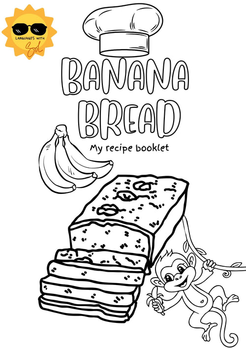 Banana bread recipe booklet + flashcards