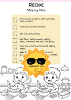 Banana bread recipe booklet + flashcards