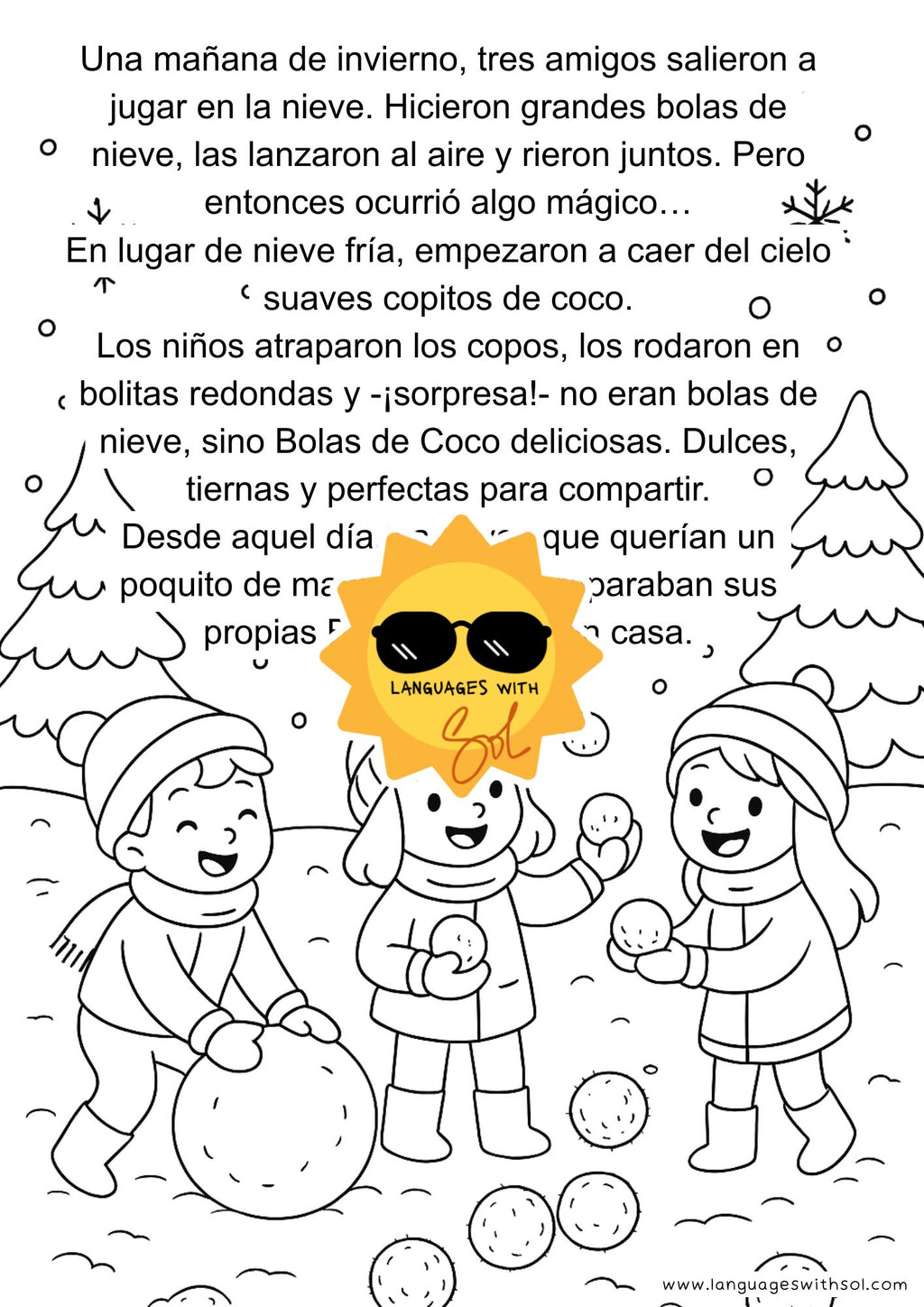 Bolitas de coco + flashcards