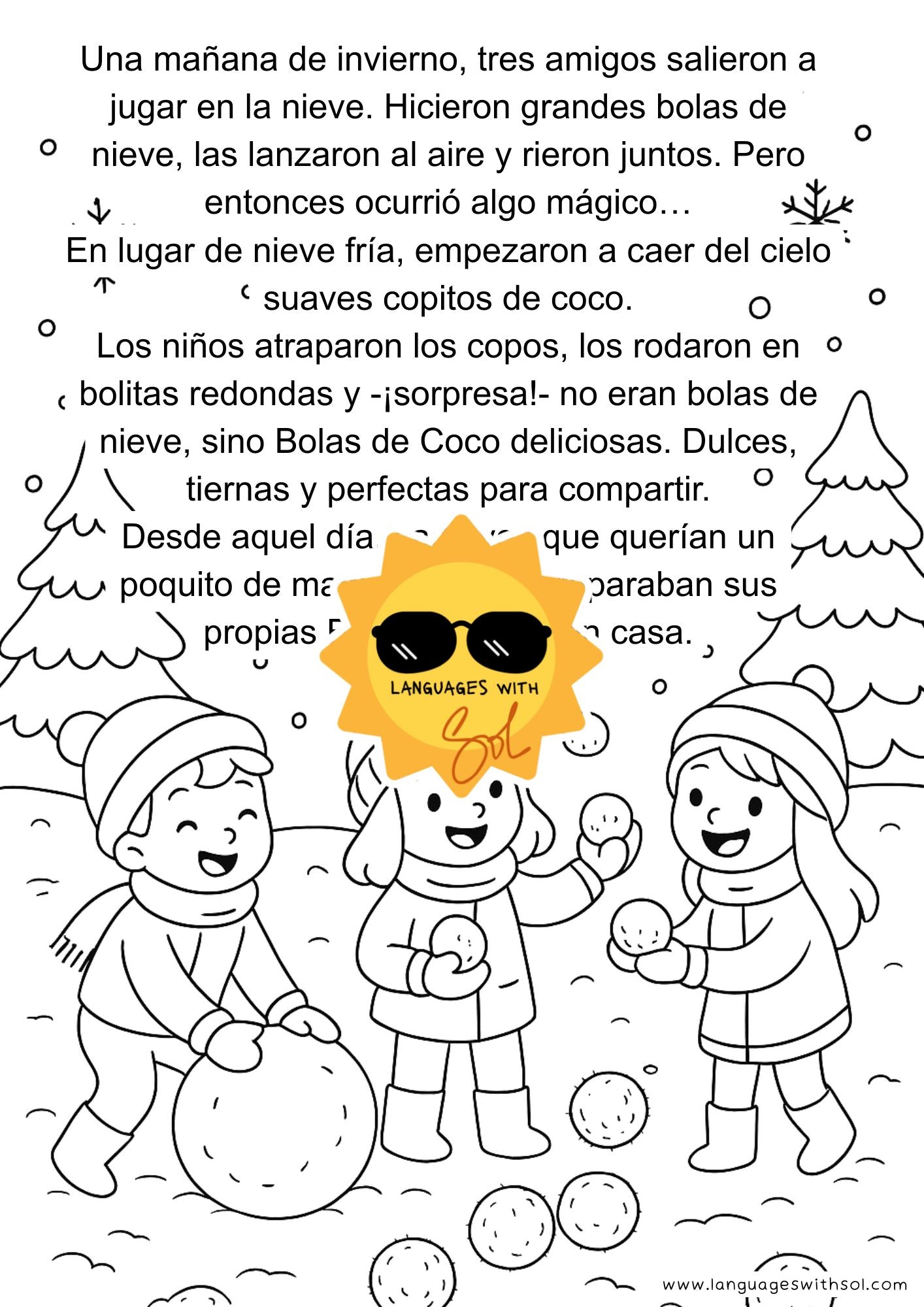 Bolitas de coco + flashcards
