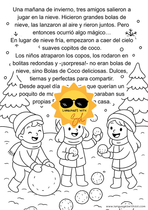 Bolitas de coco + flashcards