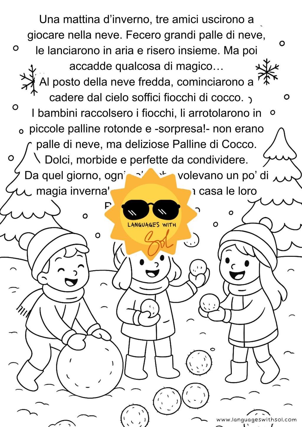 Palline di cocco + flashcards