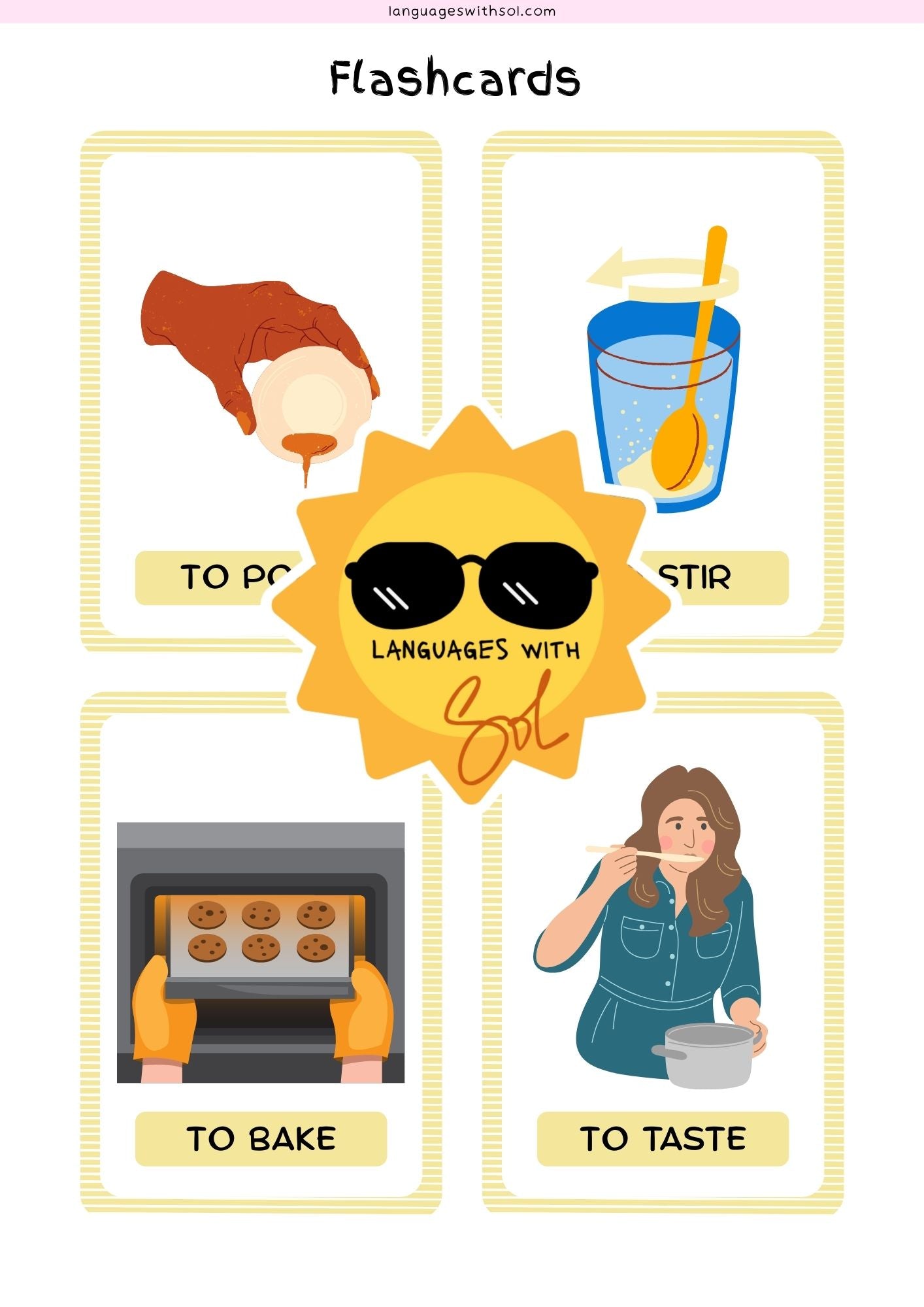 Banana bread recipe booklet + flashcards