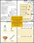 Banana bread: ricetta e libro di attivitià con flashcards