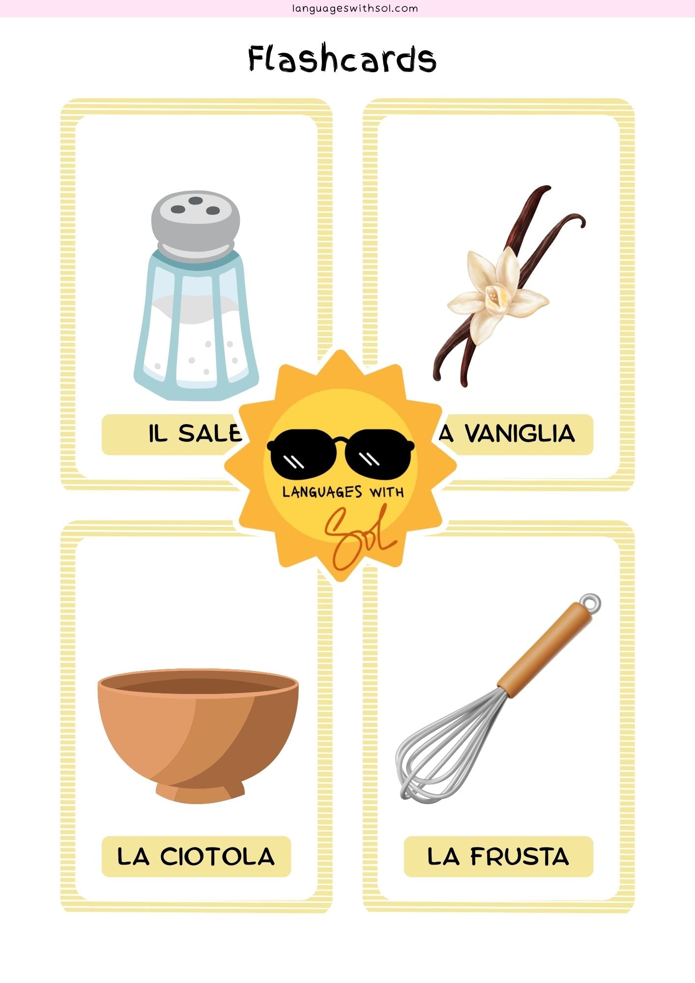 Banana bread: ricetta e libro di attivitià con flashcards