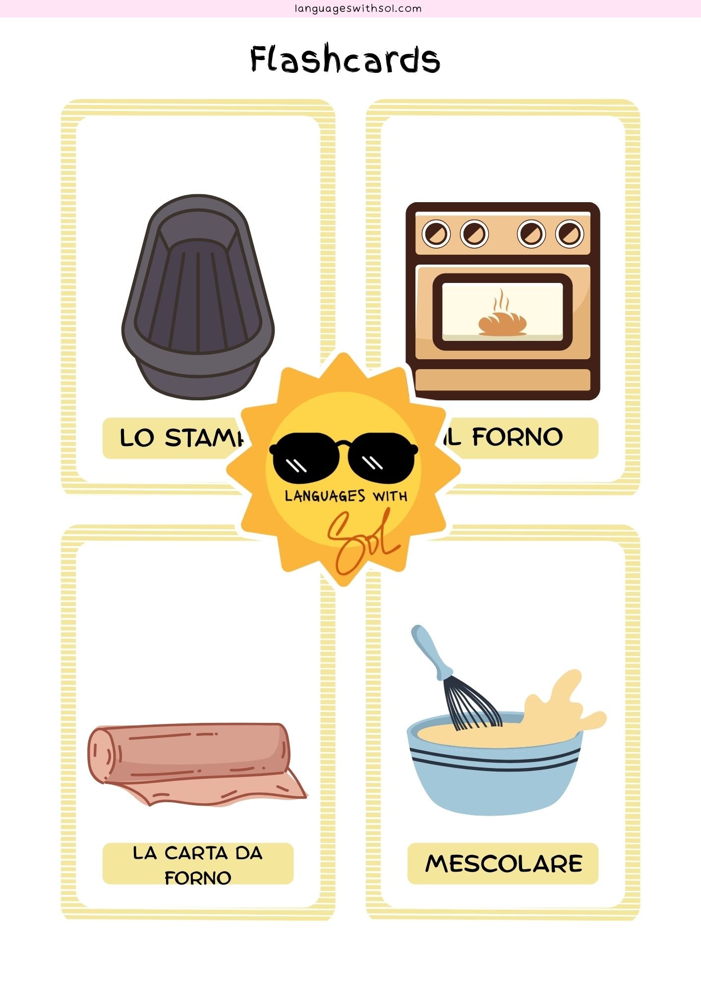 Banana bread: ricetta e libro di attivitià con flashcards