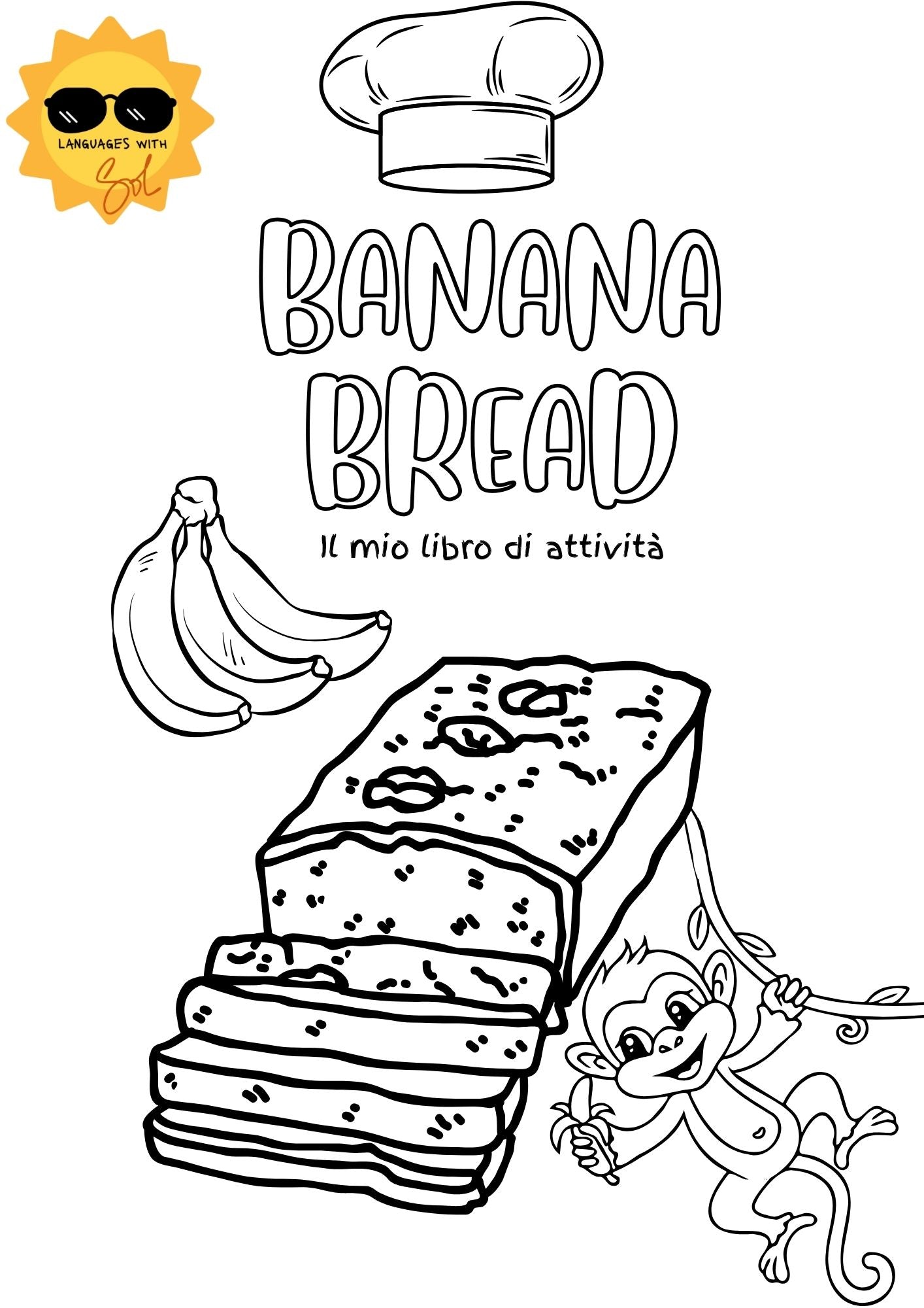 Banana bread: ricetta e libro di attivitià con flashcards