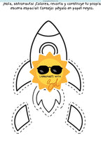 Club de Exploradores Espaciales: Mi cuadernillo de diversión espacial + Bingo espacial