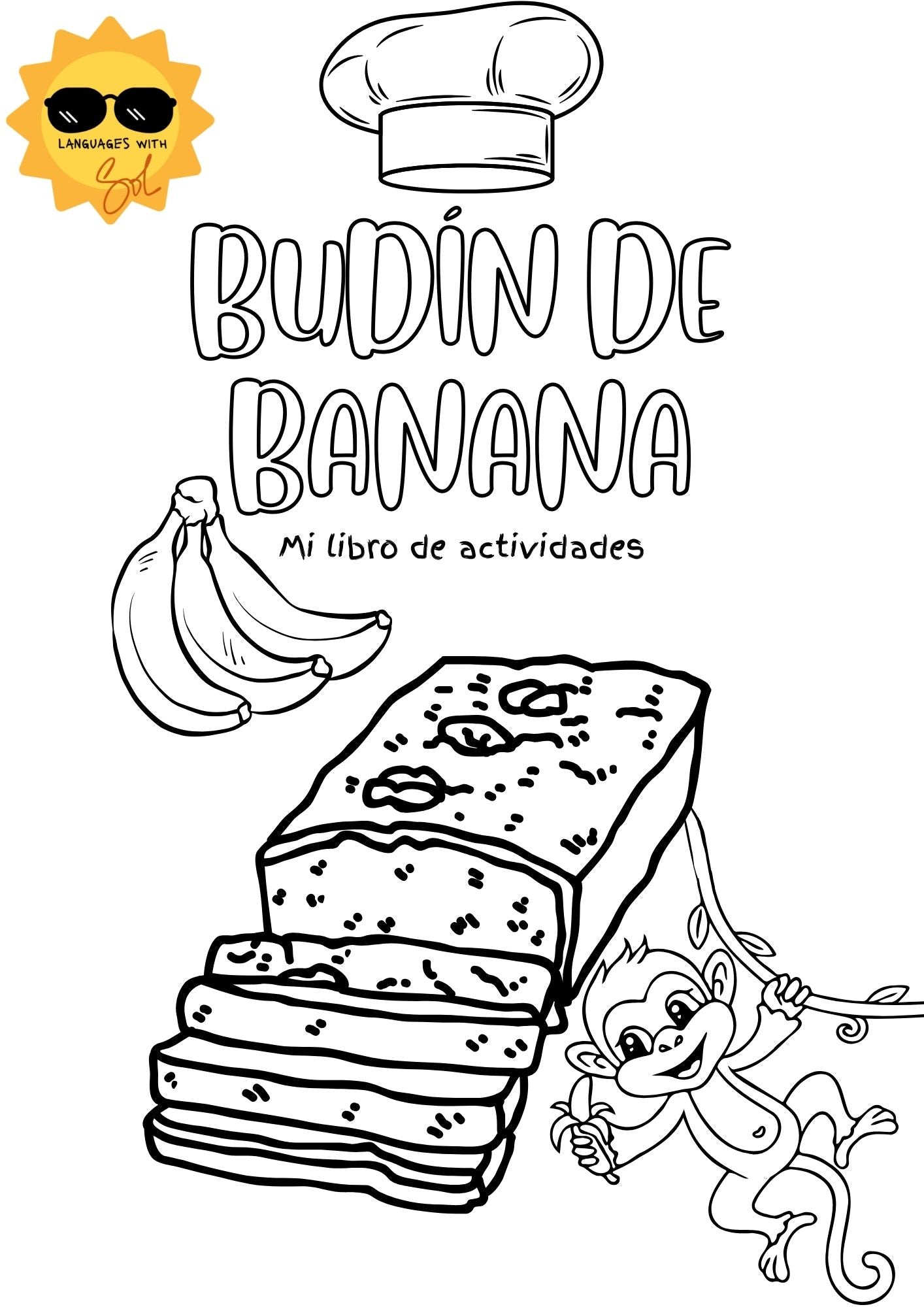 Budín de Banana: Receta y Libro de Actividades con Flashcards