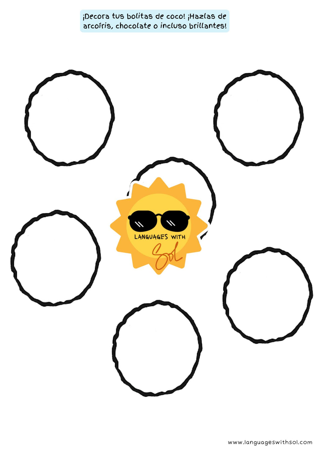 Bolitas de coco + flashcards