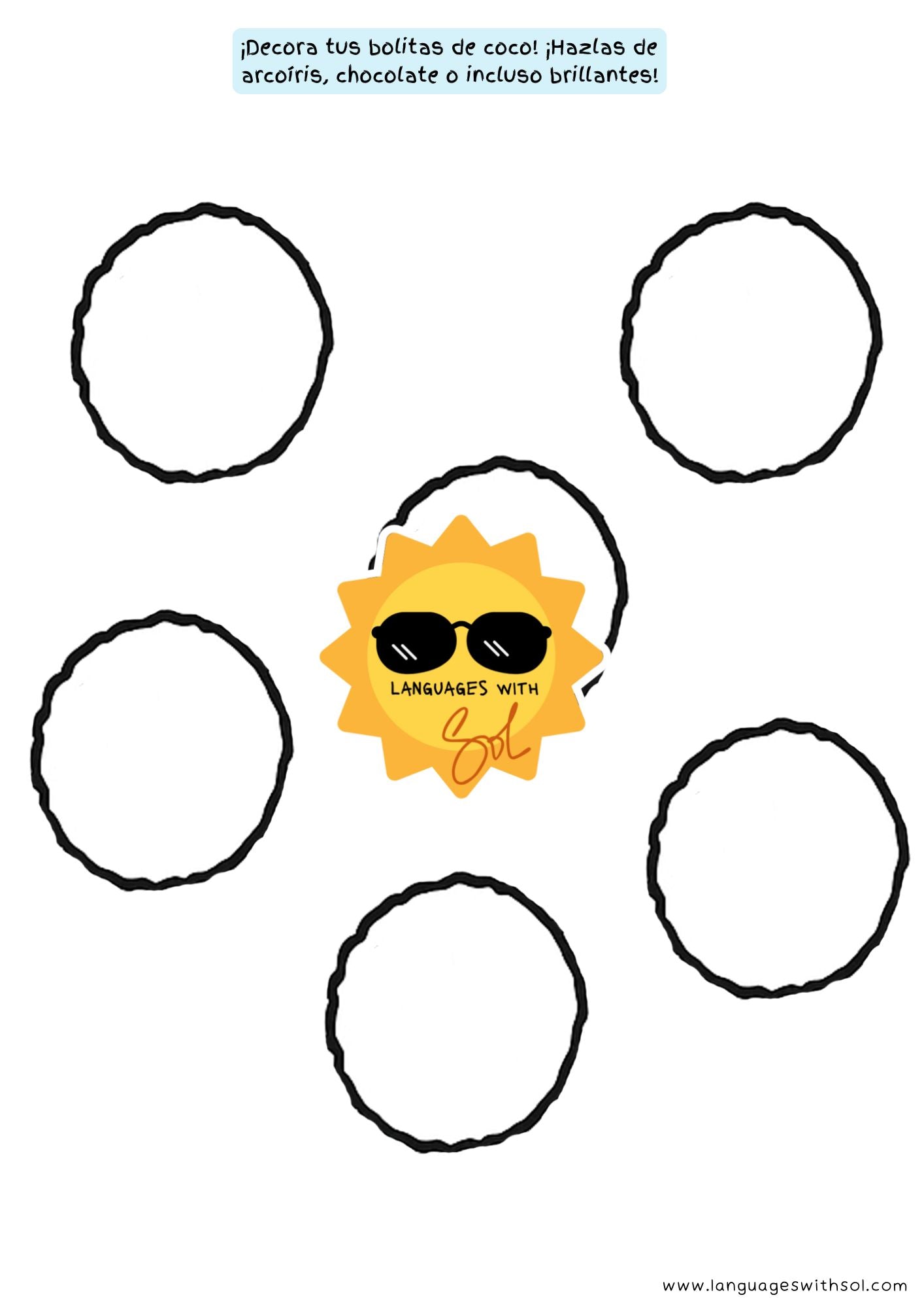 Bolitas de coco + flashcards