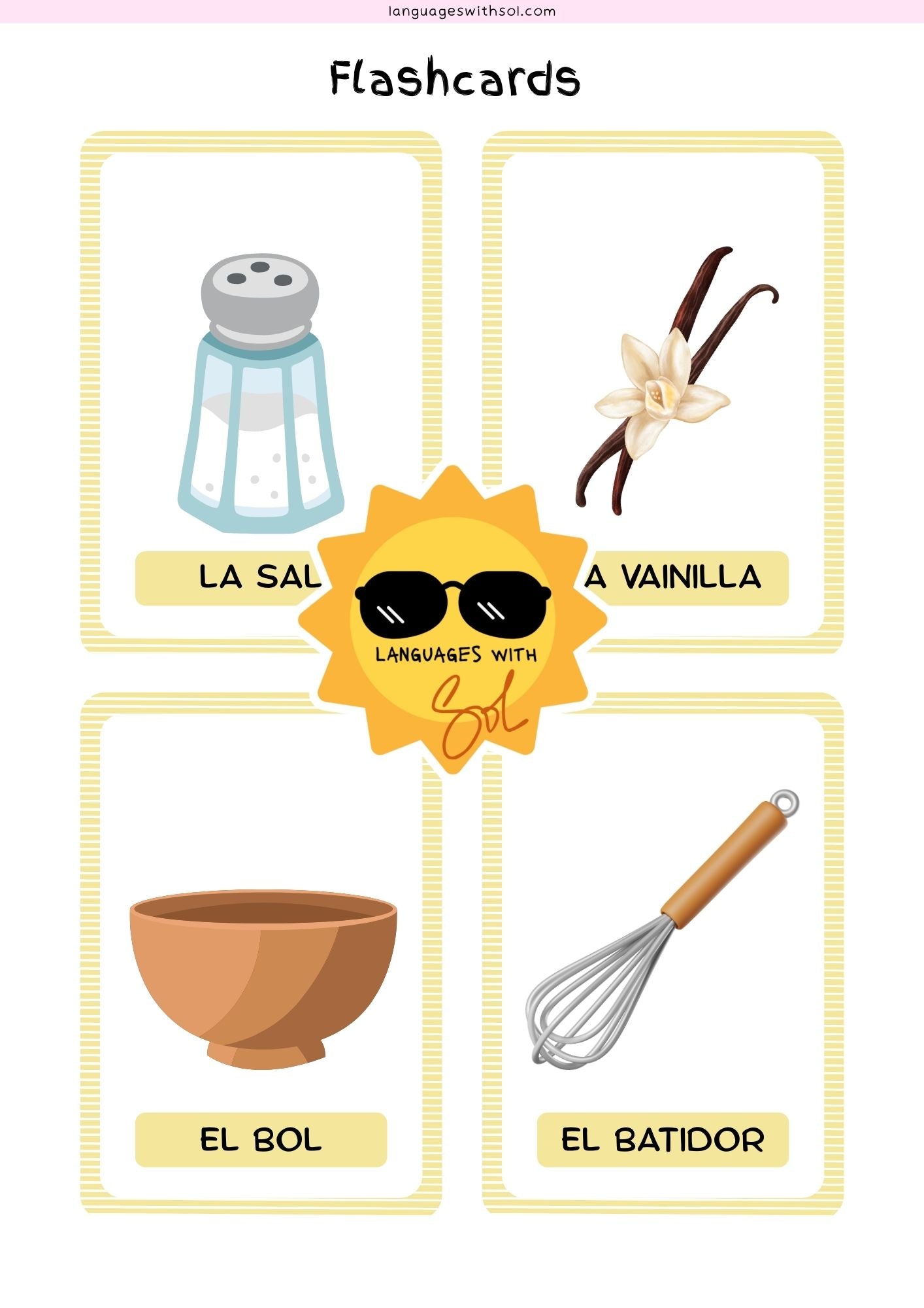 Budín de Banana: Receta y Libro de Actividades con Flashcards