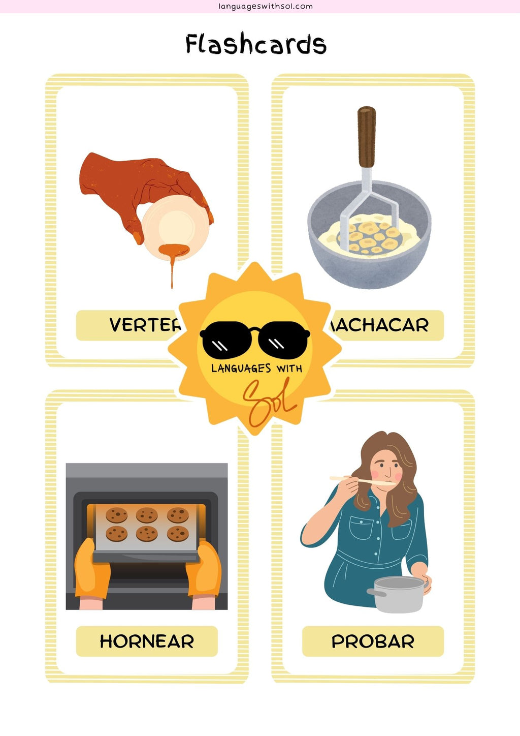 Budín de Banana: Receta y Libro de Actividades con Flashcards