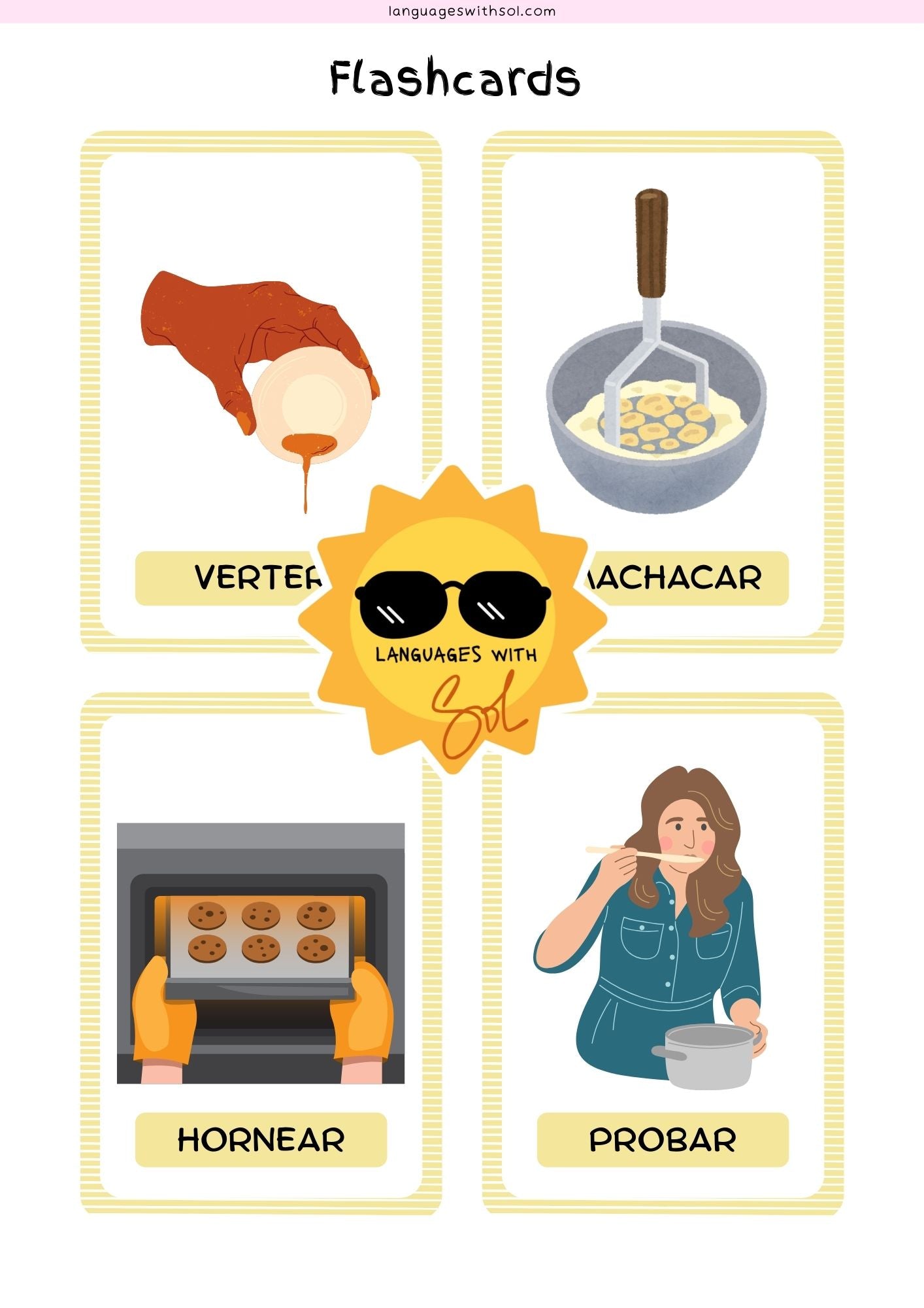 Budín de Banana: Receta y Libro de Actividades con Flashcards