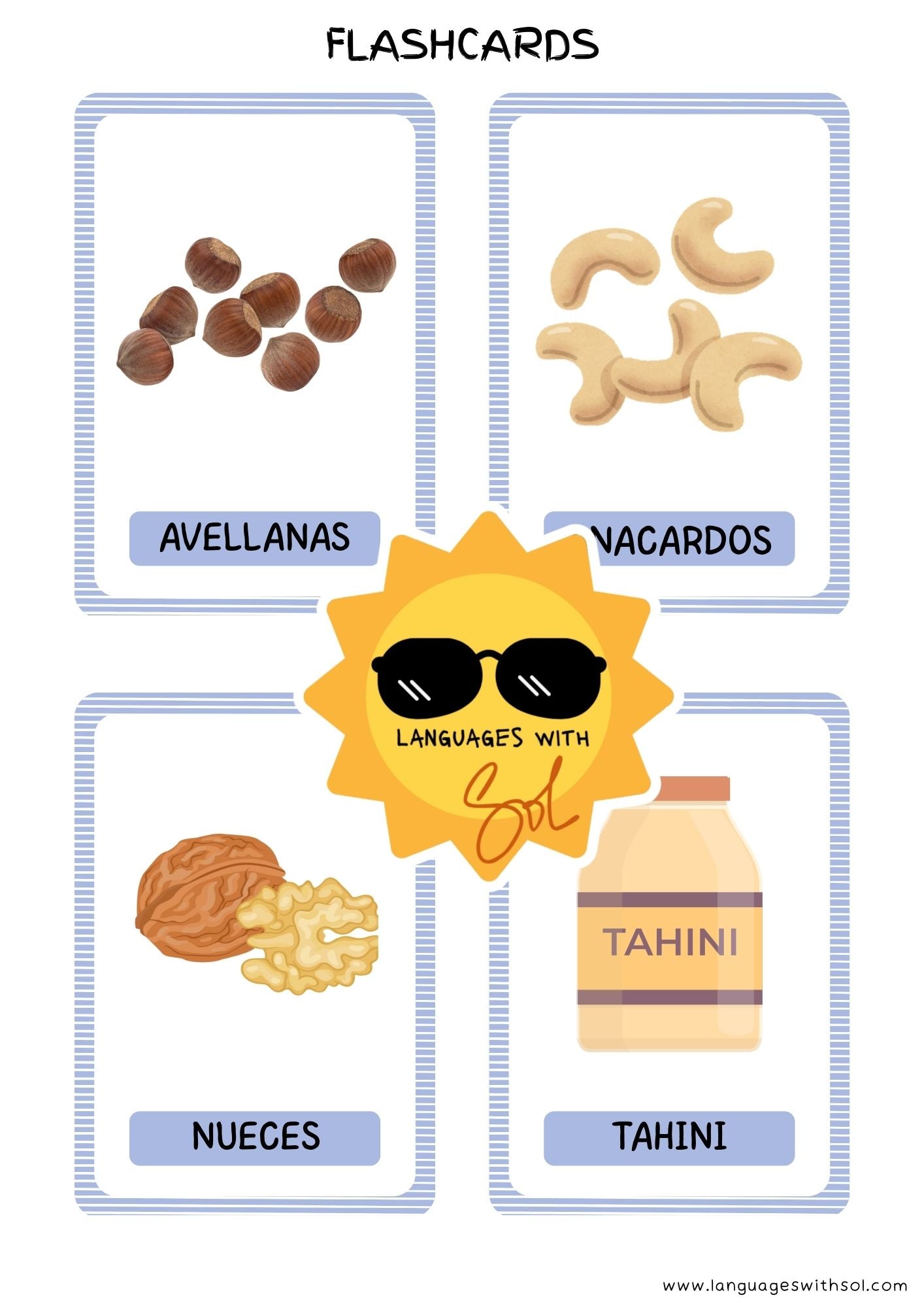Bolitas de coco + flashcards