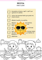 Budín de Banana: Receta y Libro de Actividades con Flashcards