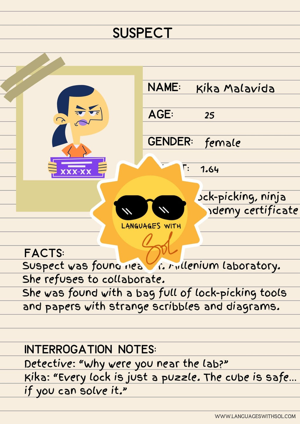 Case of the missing treasure: a detective game